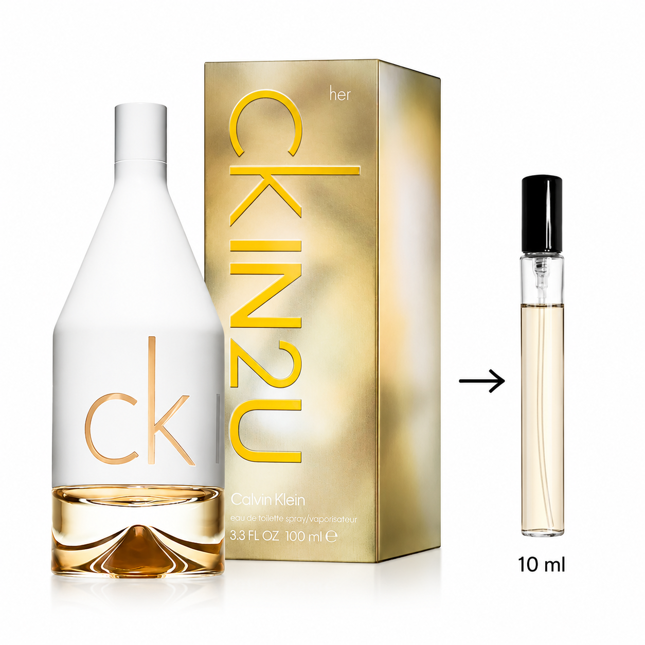 Calvin Klein CkIn2U Eau De Toilette For Women - 10 ML / 175 Sprays - Decanted From Original Bottle