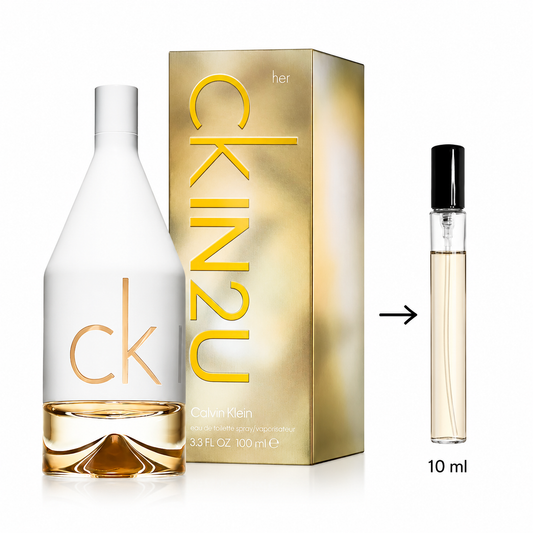 Calvin Klein CkIn2U Eau De Toilette For Women - 10 ML / 175 Sprays - Decanted From Original Bottle