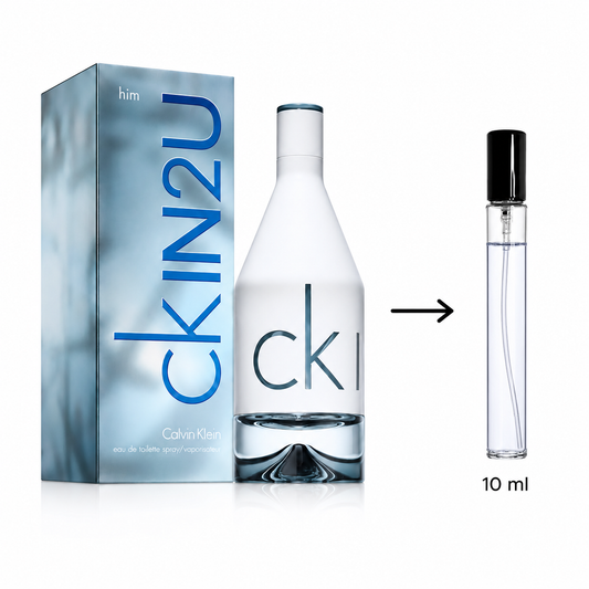 Calvin Klein CK IN2U Eau De Toilette For Men - 10 ML / 175 Sprays - Decanted From Original Bottle
