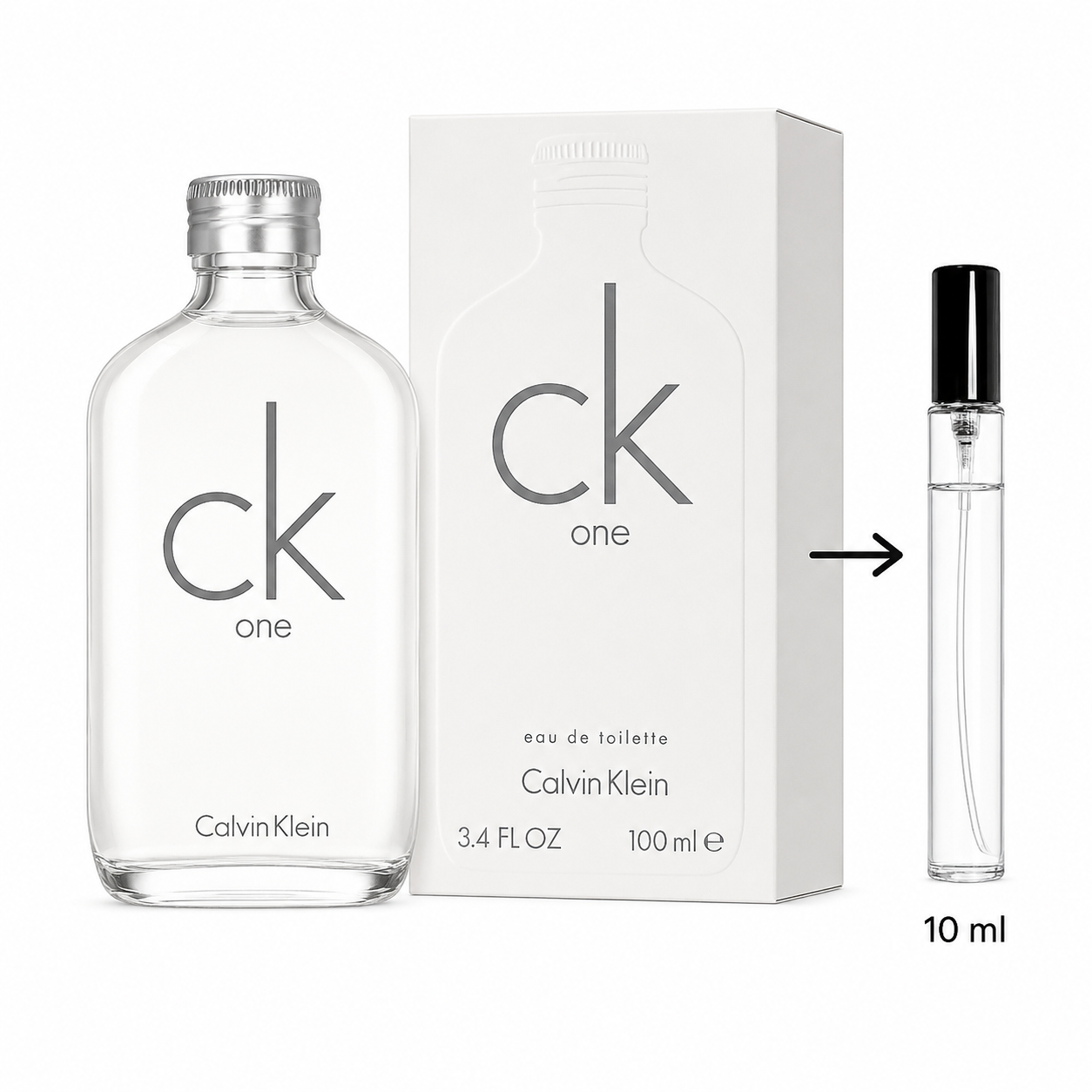 Calvin Klein CK One Eau De Toilette For Men - 10 ML / 175 Sprays - Decanted From Original Bottle