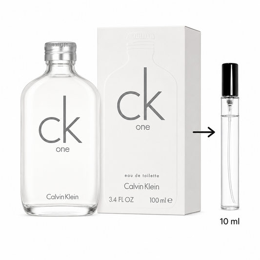 Calvin Klein CK One Eau De Toilette For Men - 10 ML / 175 Sprays - Decanted From Original Bottle