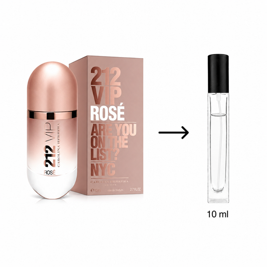 Carolina Herrera 212 Vip Rose Eau De Parfum For Women - 10 ML / 175 Sprays - Decanted From Original Bottle