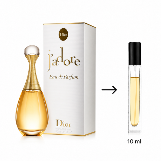 Dior J'adore Eau De Parfum For Women - 10 ML / 175 Sprays - Decanted From Original Bottle