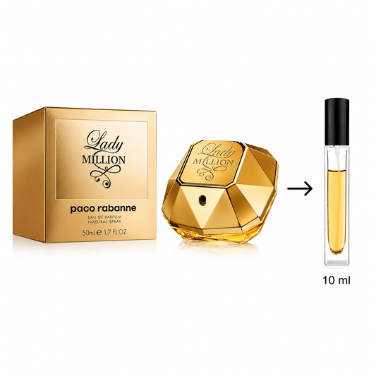 Paco Rabanne Lady Million Eau De Parfum For Women - 10 ML / 175 Sprays - Decanted From Original Bottle