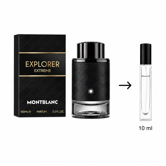 MontBlanc Explorer Extreme Parfum For Men - 10 ML / 175 Sprays - Decanted From Original Bottle