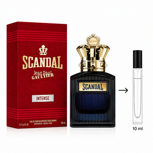 Jean Paul Gaultier Scandal Eau De Parfum INTENSE For Men - 10 ML / 175 Sprays - Decanted From Original Bottle