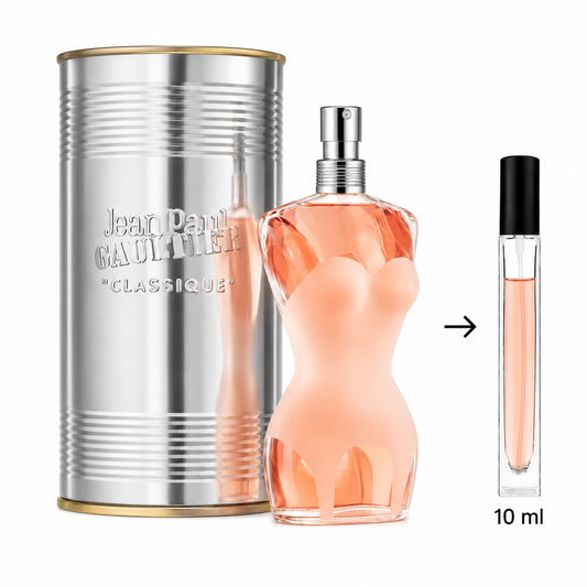 Jean Paul Gaultier Classique Eau De Toilette For Women - 10 ML / 175 Sprays - Decanted From Original Bottle