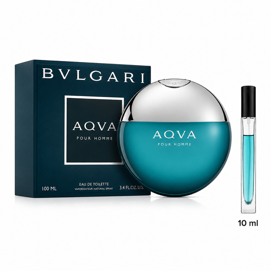 Bvlgari Aqva Eau De Toilette For Men - 10 ML / 175 Sprays - Decanted From Original Bottle