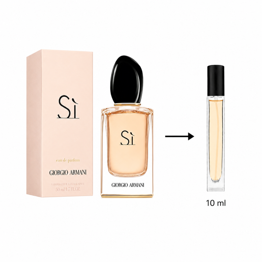 Giorgio Amrani Si Eau De Parfum For Women - 10 ML / 175 Sprays - Decanted From Original Bottle