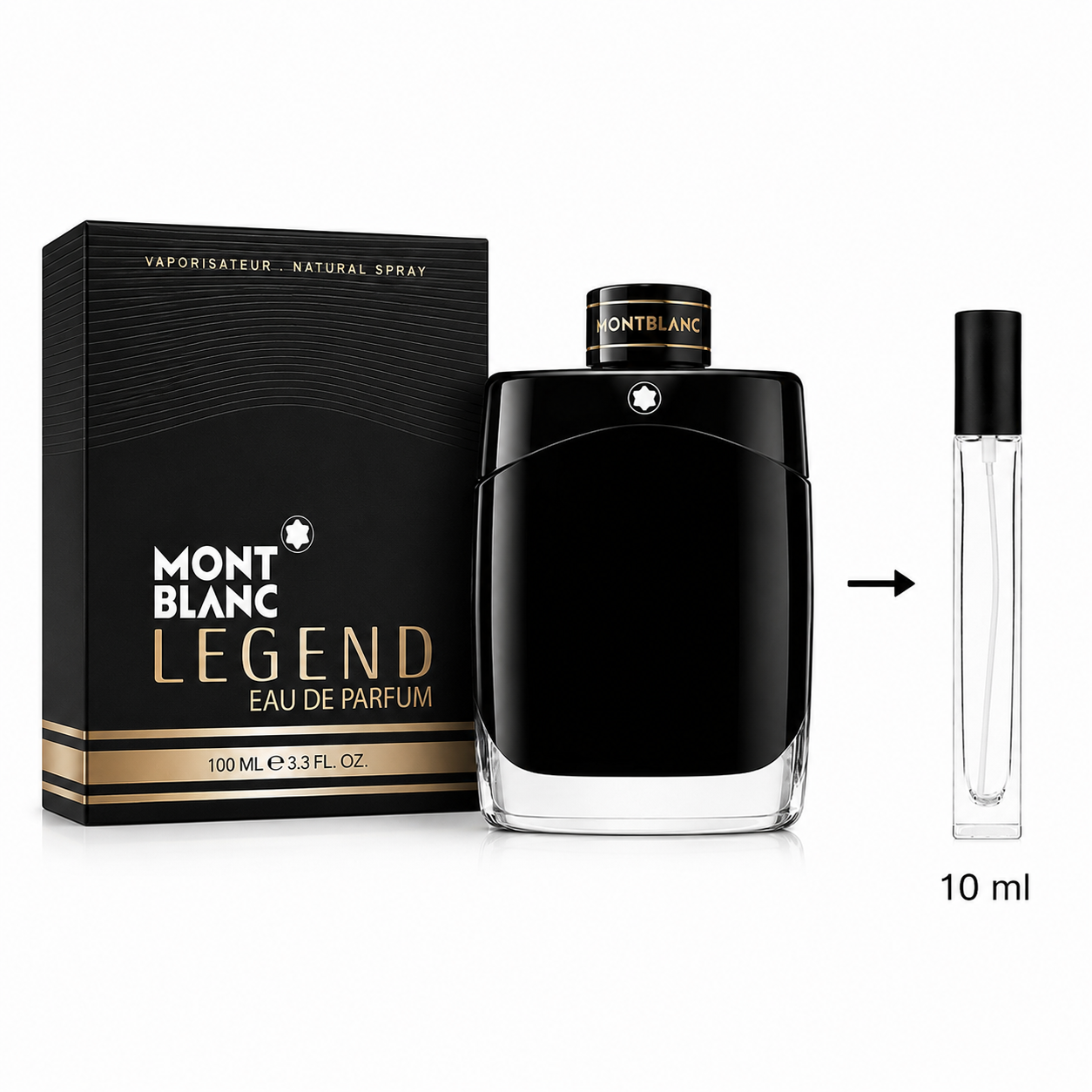 MontBlanc Legend Eau De Parfum For Men - 10 ML / 175 Sprays - Decanted From Original Bottle