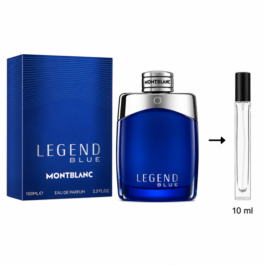 Montblanc Legend Blue Eau De Parfum For Men - 10 ML / 175 Sprays - Decanted From Original Bottle