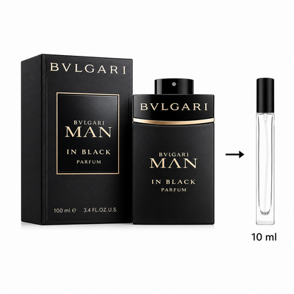 Bvlagri Man In Black Parfum Pure For Men - 10 ML / 175 Sprays - Decanted From Original Bottle