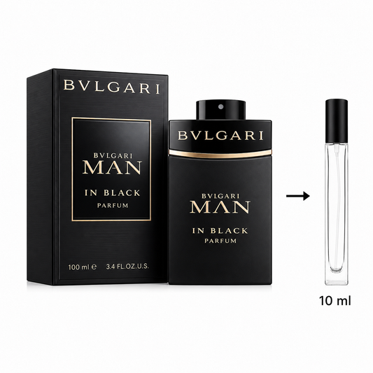 Bvlagri Man In Black Parfum Pure For Men - 10 ML / 175 Sprays - Decanted From Original Bottle