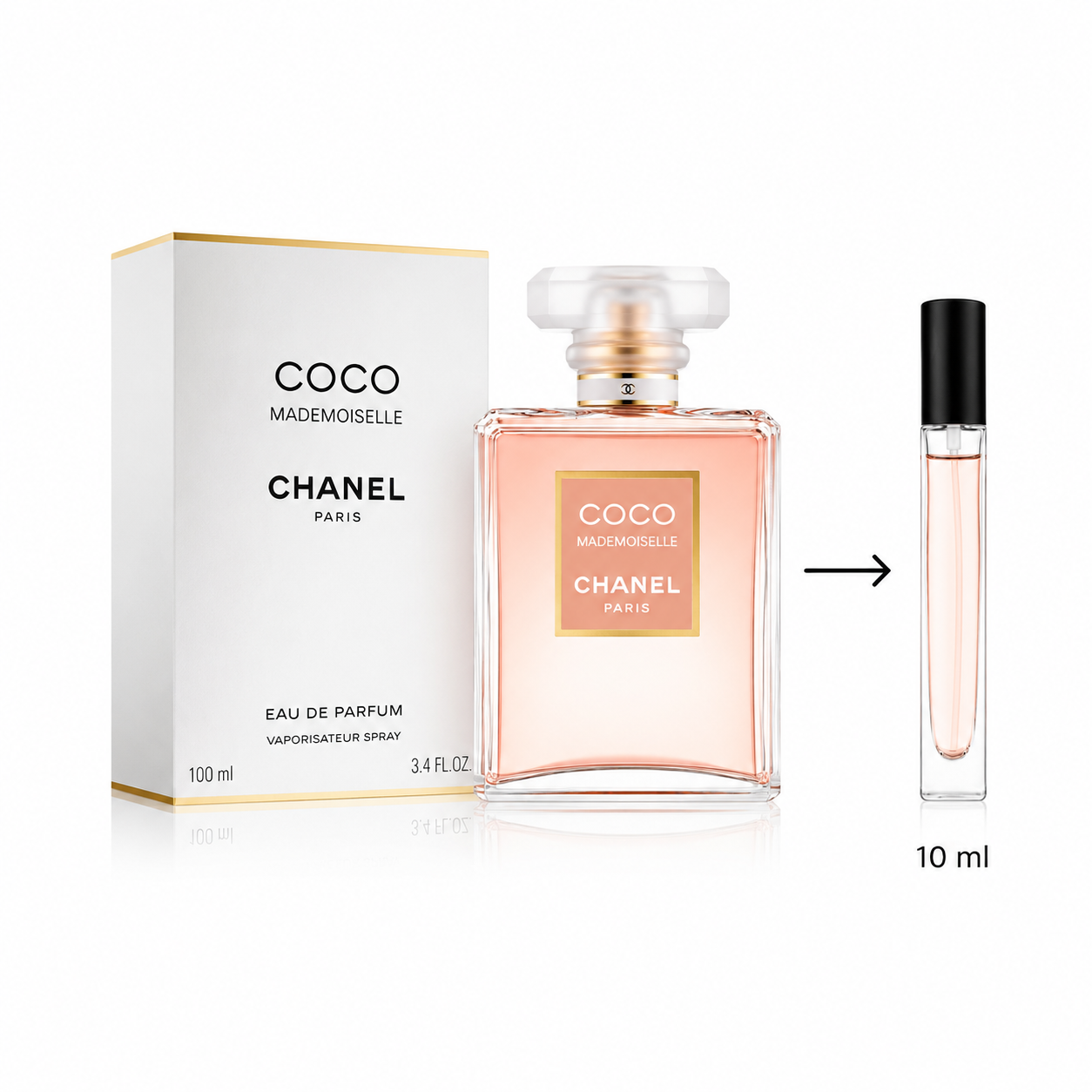 Chanel Coco Mademoiselle Eau De Parfum For Women - 10 ML / 175 Sprays - Decanted From Original Bottle
