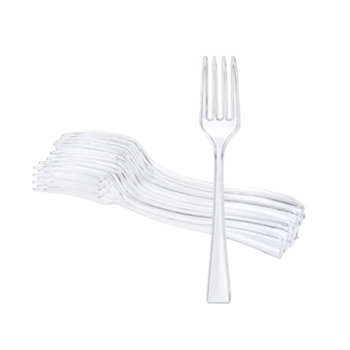 Clear Mini Forks - 100 Pcs