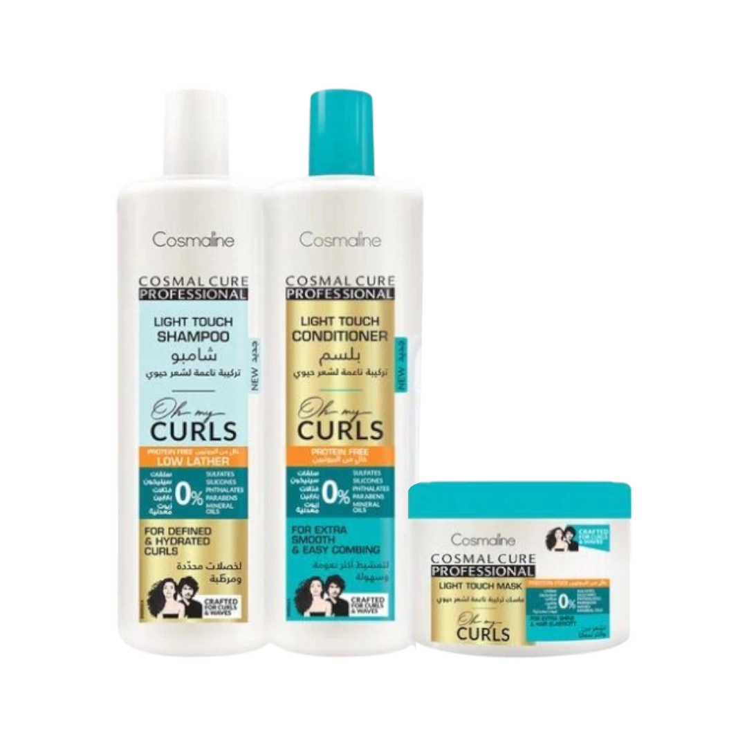 Cosmaline Cosmal Cure Professional Oh My Curls Light Touch Hair Care Set - 3 Pcs