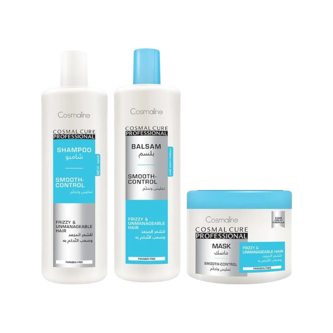 Cosmaline Cosmal Cure Professional Smooth Control Hair Care Set - 3 Pcs
