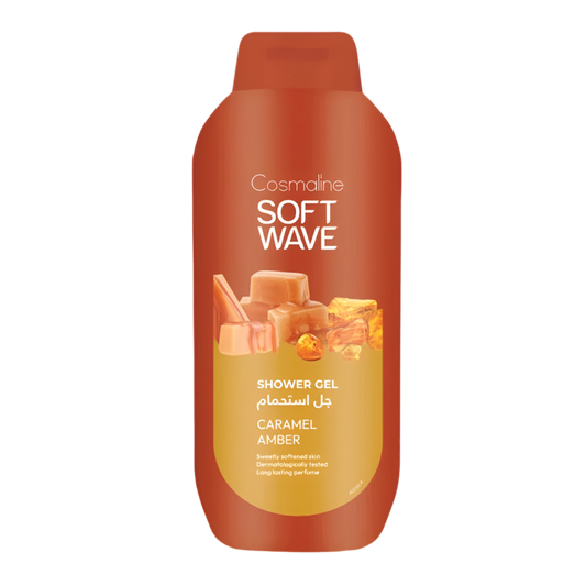 Cosmaline Soft Wave Shower Gel Caramel Amber on a white background