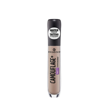 Essence Camouflage+ concealer bottle on a white background