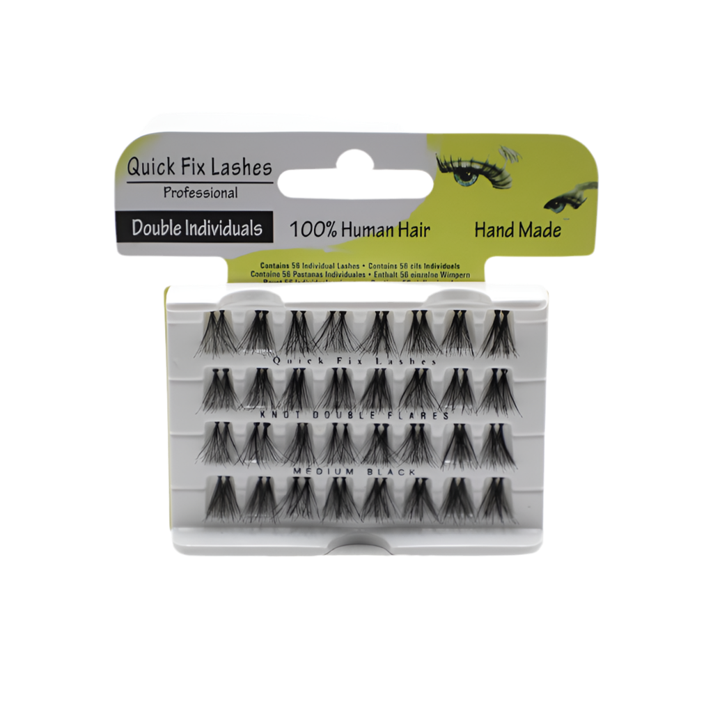 Quick Fix Eye Lashes Individuals Knot Double Flares - Medium Black