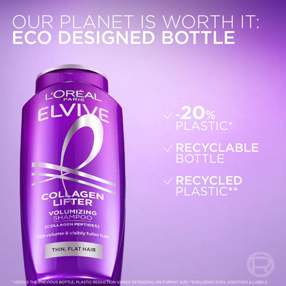 L'Oréal Paris Elvive Collagen Peptides Lifter 72h For Thin Flat Hair Volumizing Shampoo