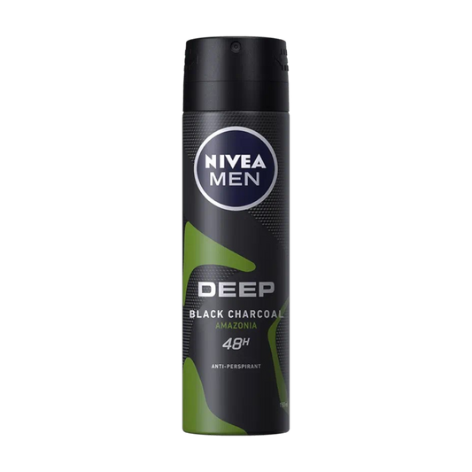 Nivea Men Deep Black Carbon Amazonia Spray Deodorant - 150ml