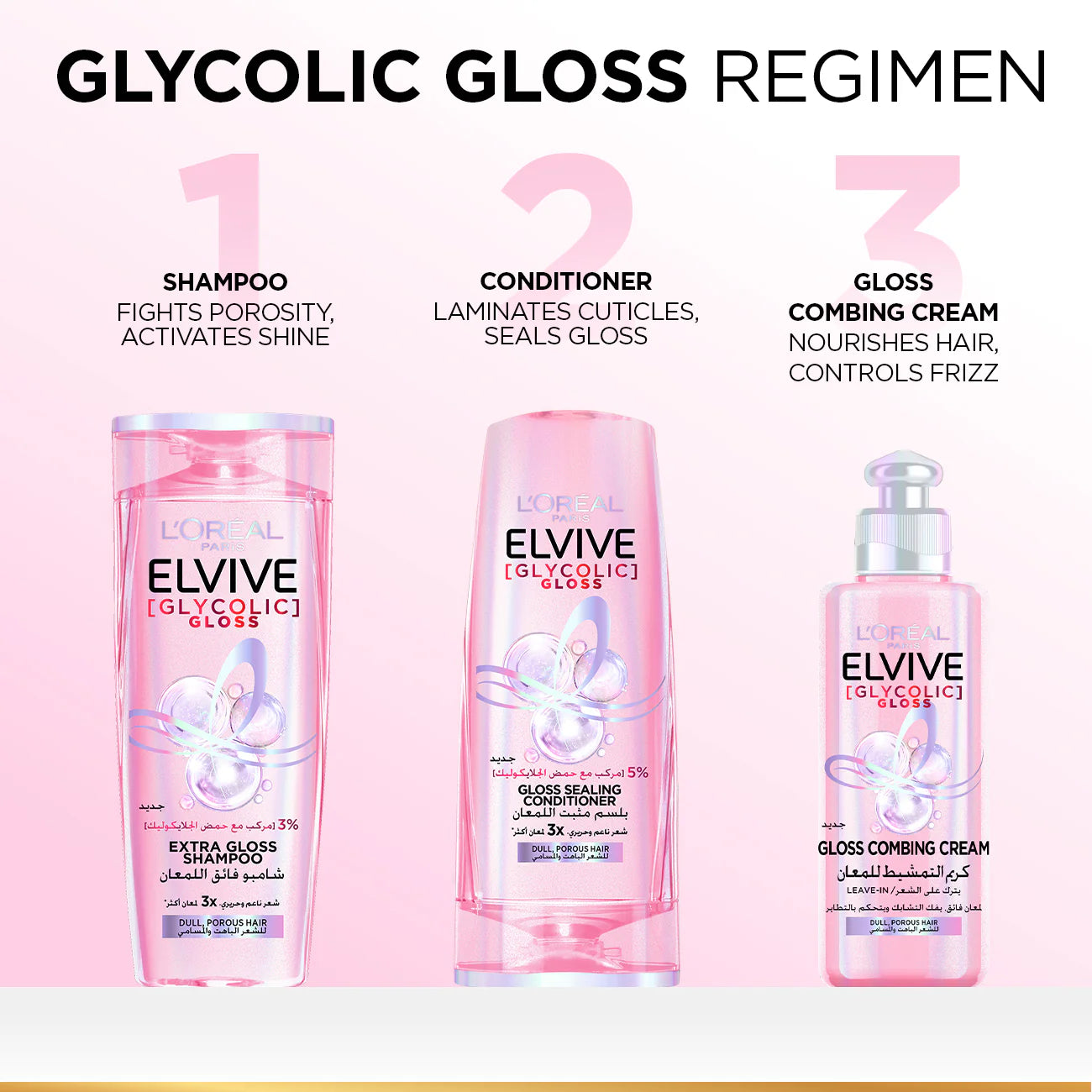 L’Oréal Paris Elvive Glycolic Gloss Shampoo - 3% Glycolic Acid