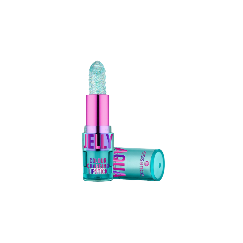 Essence Colour-changing jelly lipstick with pink cap on a white background