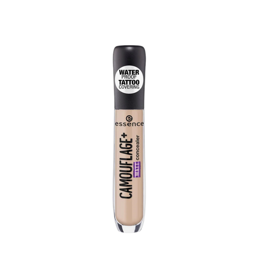 Essence Camouflage+ concealer bottle on a white background