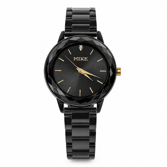 Mike Elegant Black Classy Watch Unisex