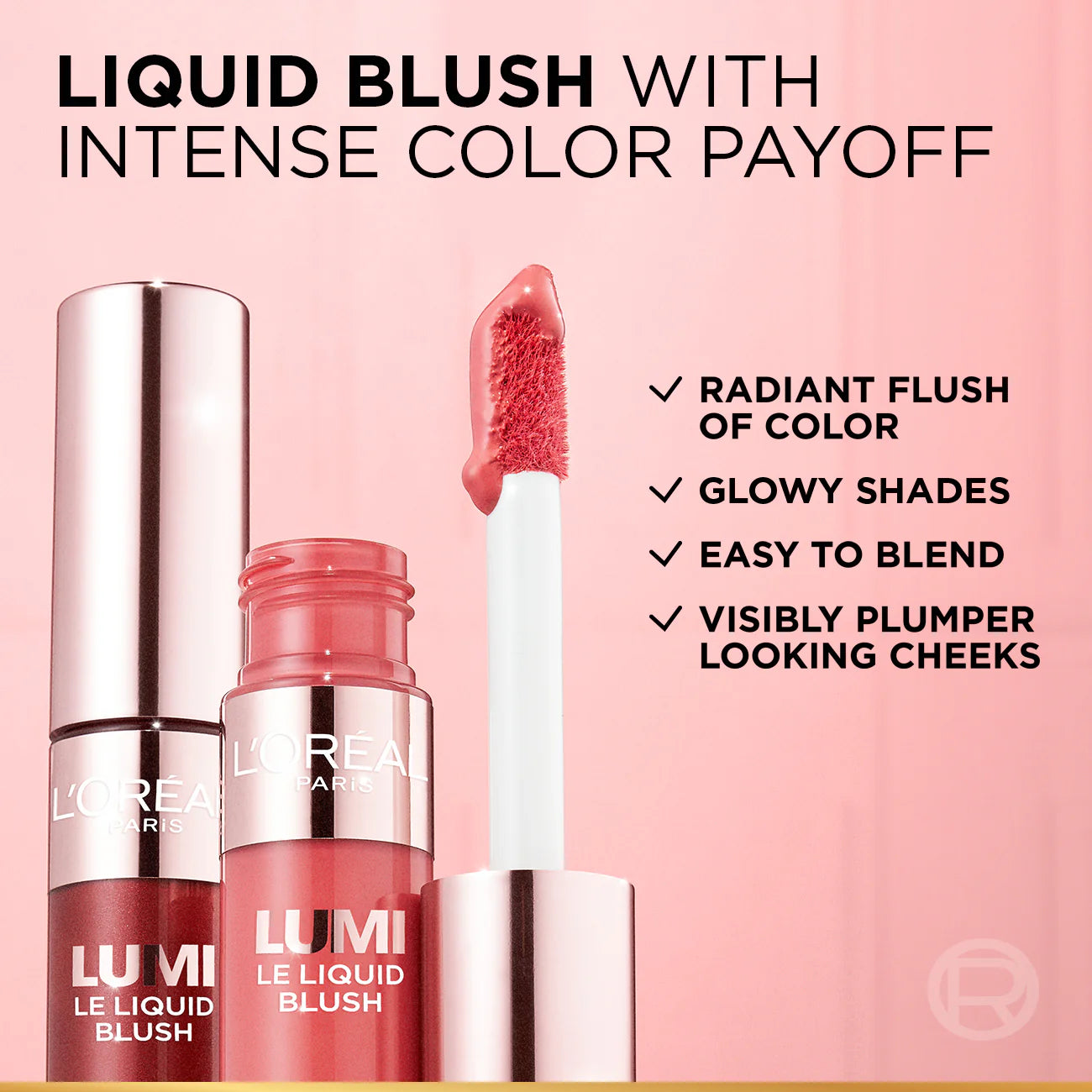 L’Oréal Paris LUMI Le Liquid Blush - 5 Glowy Shades - Buildable