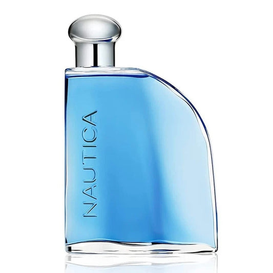 Nautica Bleu perfume bottle on a white background