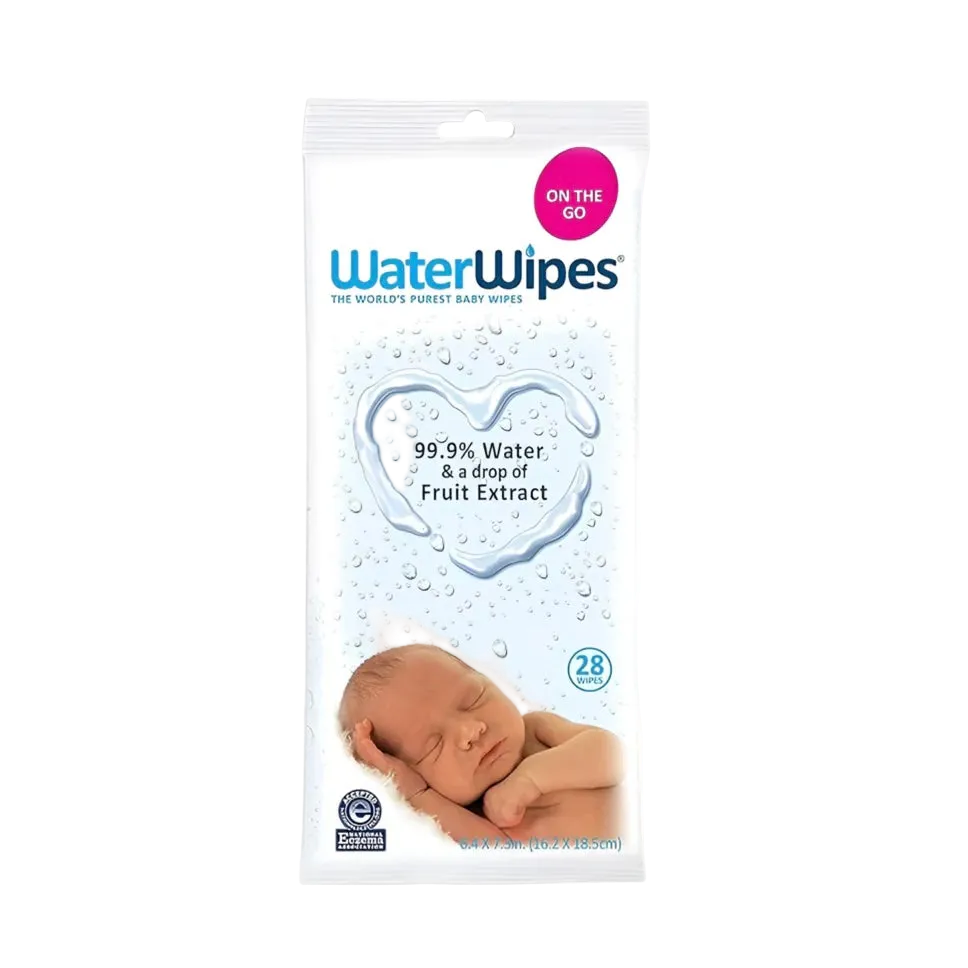 Baby Water Wipes - Unscented 99.9% Water Based Wipes - 1 Pack- 28 wipes