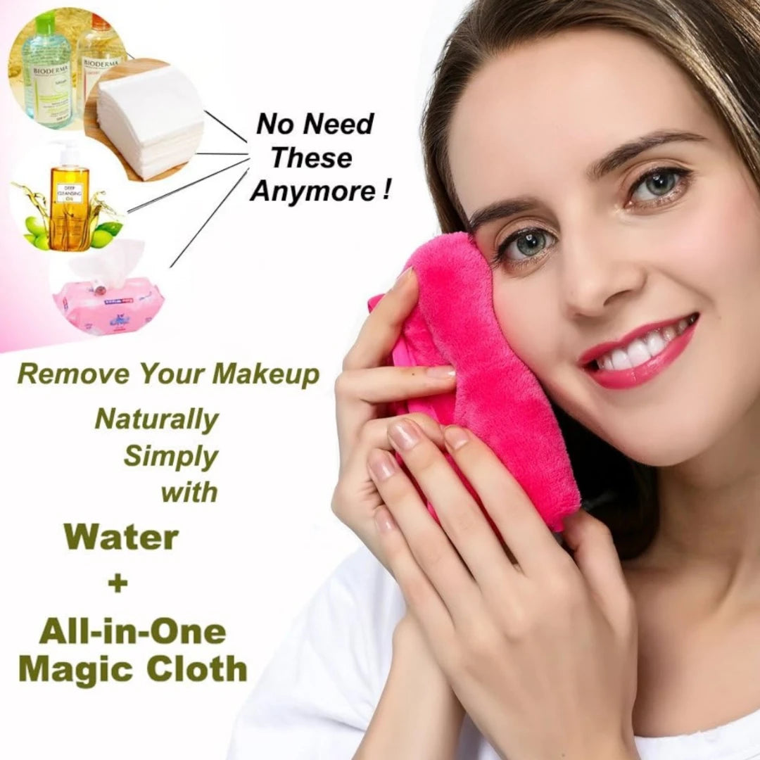 Microfiber Reusable Makeup Remover Cloth – Chemical-Free Clean Towel for Face