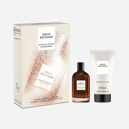 David Beckham Collection Exquisite Leather Eau de Parfum Gift Set For Men 100 ML + Shower Gel 150 ML