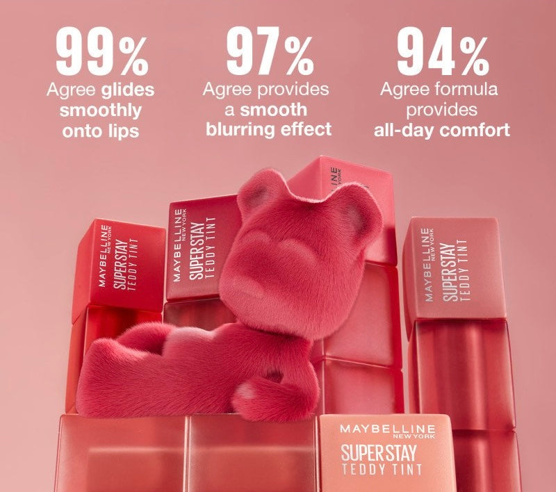 Maybelline Super Stay Teddy Tint – 12H Long-Lasting Soft Matte Lip Tint