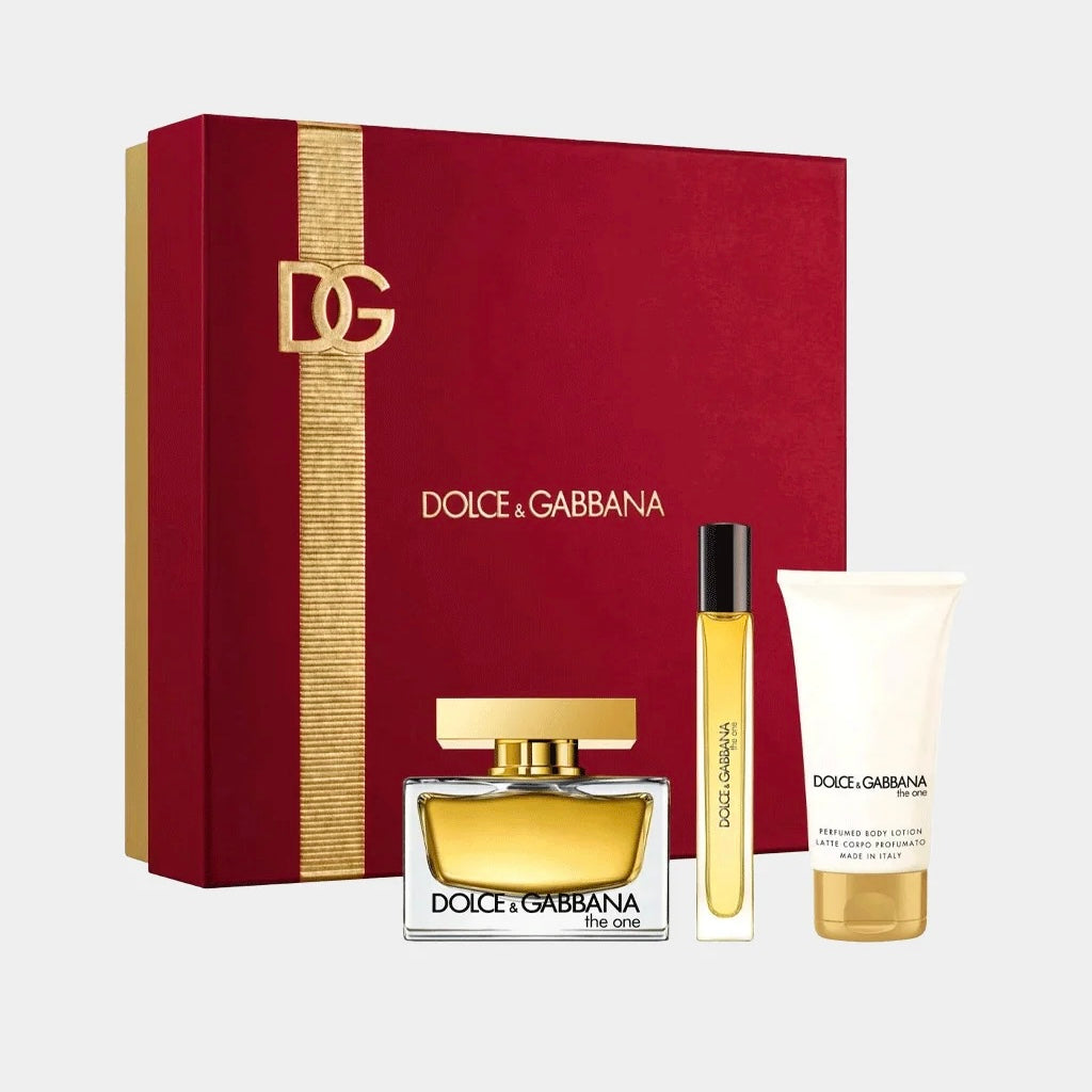 Dolce & Gabbana The ONE Eau De Parfum For Women Gift Set 75 ML + 10 ML + Body Lotion 50 ML