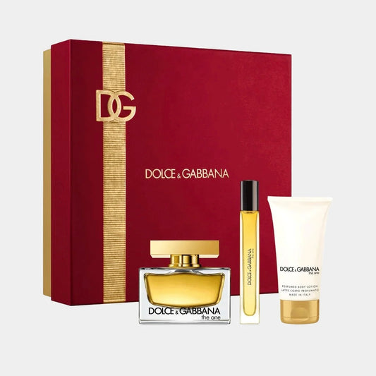 Dolce & Gabbana The ONE Eau De Parfum For Women Gift Set 75 ML + 10 ML + Body Lotion 50 ML
