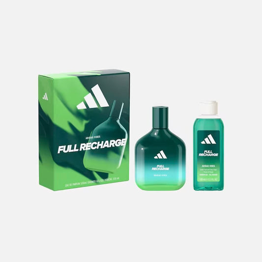 Adidas Vibes Full Recharge Eau De Parfum Gift Set For Men - 100 ML + Shower Gel 100 ML