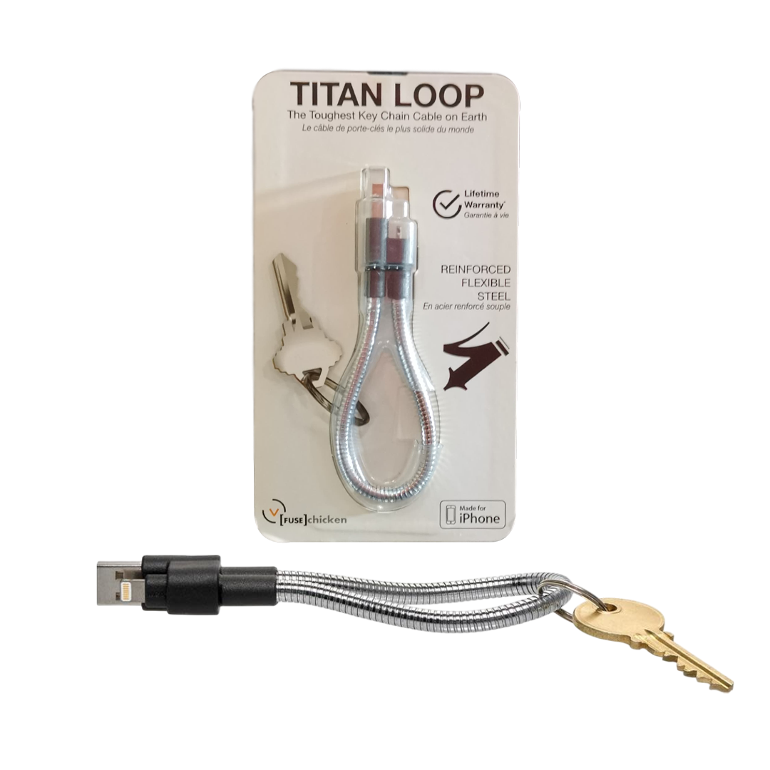 Fuse Chicken Titan Loop Key Chain Cable USB to Lightning Connector