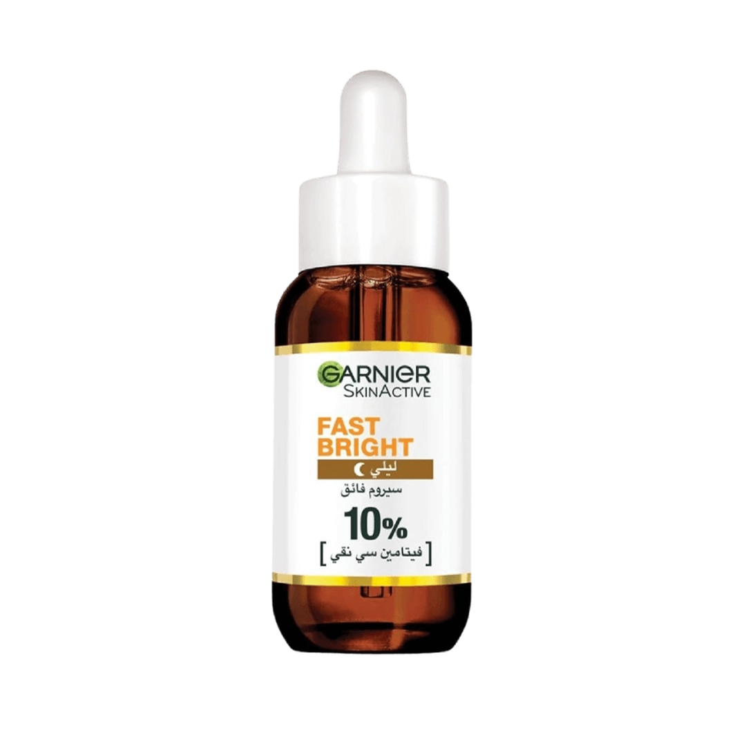 Garnier Fast Bright 10% Pure Vitamin C Brightening Overnight Face Serum - 30ml