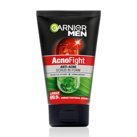 Garnier Men AcnoFight Anti-Acne Scrub In Foam Facial Cleanser - 100ml