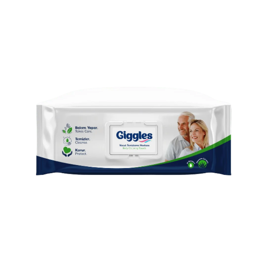 Giggles Body Cleaning Towels/Wipes - 50 Pcs