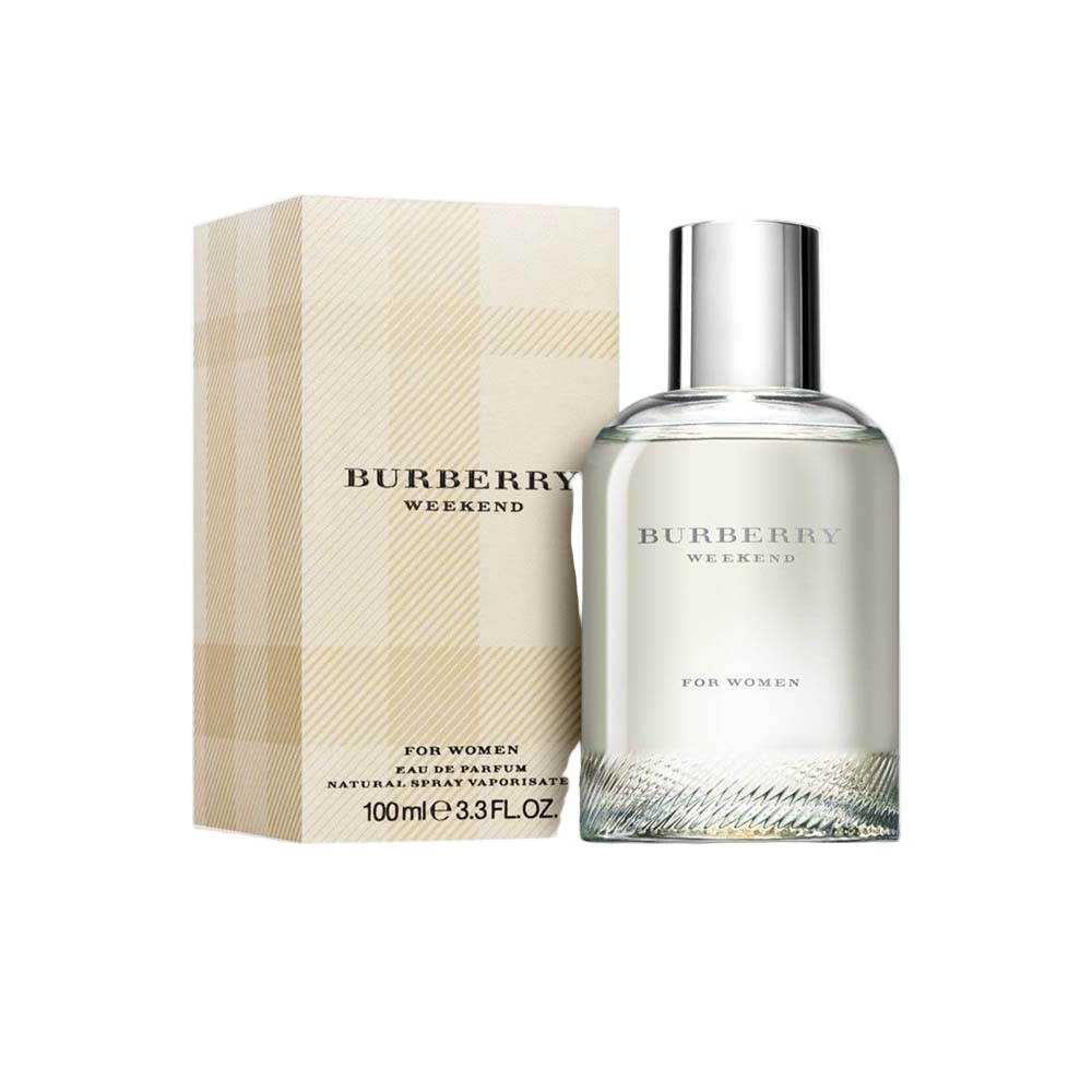 Burberry Weekend perfume bottle and packaging on a white background