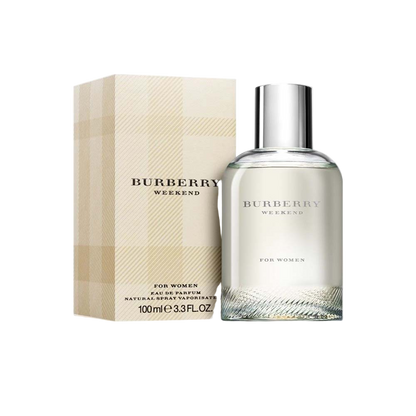 Burberry Weekend perfume bottle and packaging on a white background
