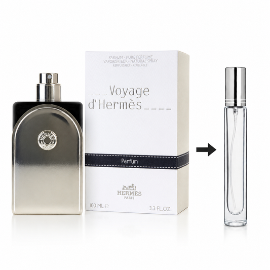 Hermès Voyage D'Hermès Pure Perfume Unisex - 10 ML / 175 Sprays - Decanted From Original Bottle