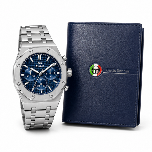 Father’s Day Gift Bundle – Mike Executive Watch & Sergio Tacchini Leather Wallet