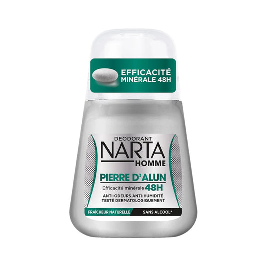 Narta Homme Pierre d'Alun deodorant bottle on a white background