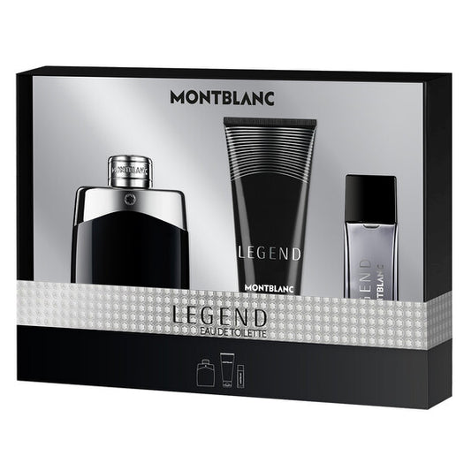 Montblanc Legend perfume set packaging on a white background