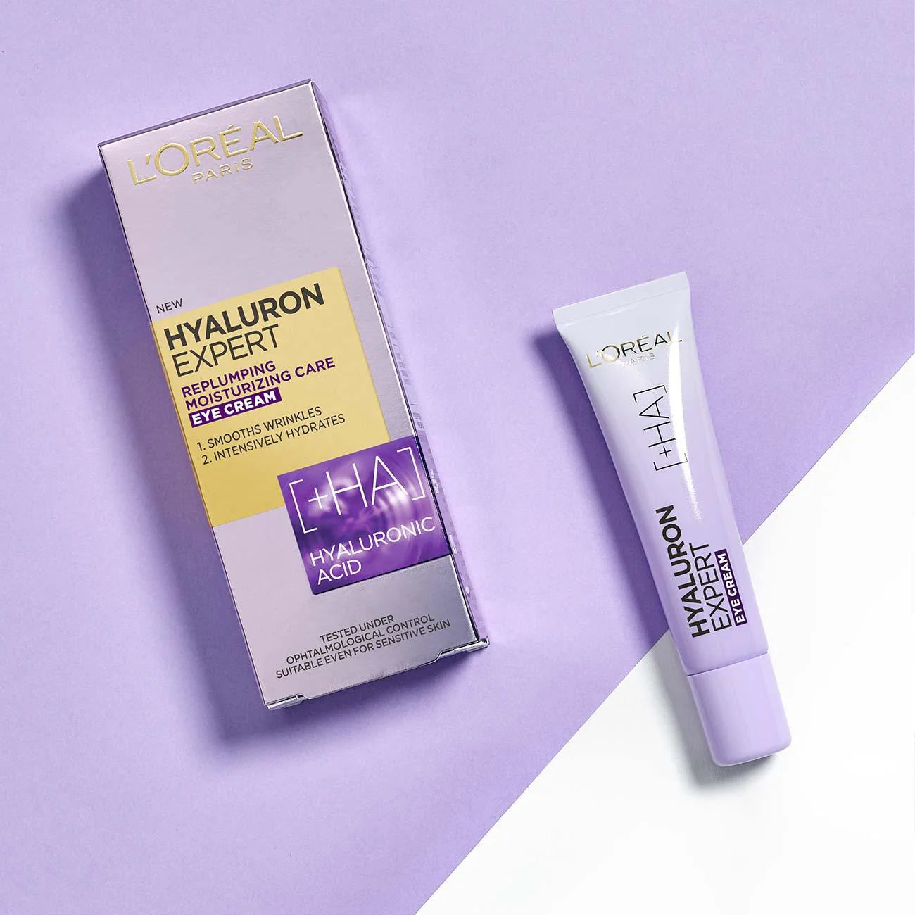 L'Oréal Paris Hyaluron Expert Moisturiser and Anti-Aging Eye Cream with Hyaluronic Acid - 15ml